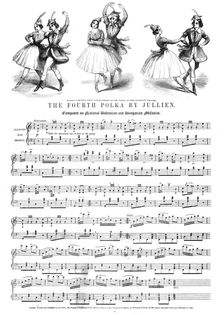 M.elle Carlotta Grisi and M. Perrot in the Polka, at Her Majesty's Theatre, 1844. Creator: Unknown