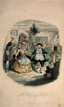 M Fezziwig's Ball, 1843. Creator: John Leech