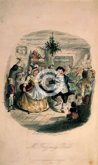 M Fezziwig's Ball, 1843. Creator: John Leech.