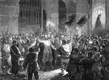 M. Flourens released from prison by the insurgents in Paris, 1871. Creator: JML Ralston