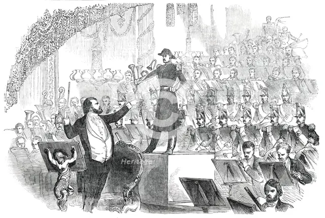 M. Jullien's Concert at Drury-Lane Theatre - the Corps de Tambours, 1850. Creator: Unknown.