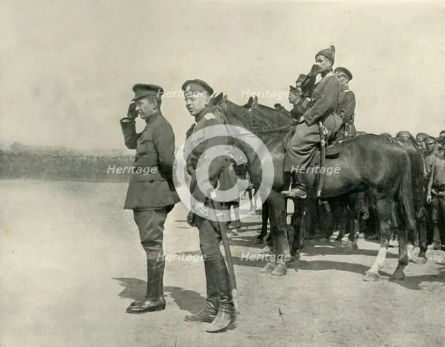 'M. Kerensky Saluting The Troops', July 1917, (1919).  Creator: Unknown.