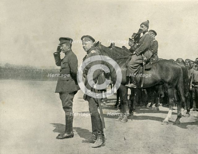 'M. Kerensky Saluting The Troops', July 1917, (1919).  Creator: Unknown.