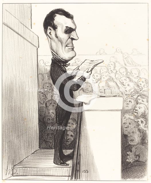 M.L.P.F. Esquirou de Parieu, 1850. Creator: Honore Daumier.