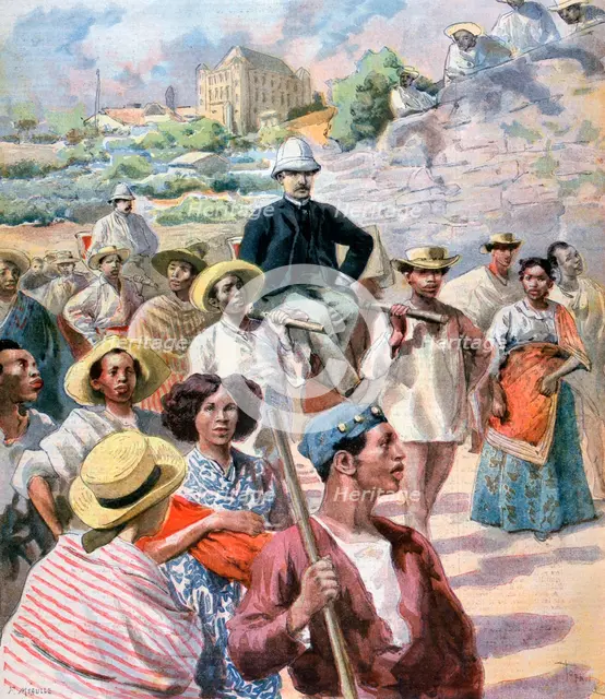 M le Myre de Vilers in Madagascar, 1894. Creator: F Meaulle.