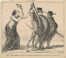 M Mrs. Cobden, Glaldstone et Brigth ..., 19th century. Creator: Honore Daumier