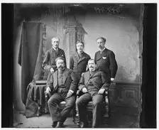 M. Outry, (French Minister & group), between 1865 and 1880. Creator: Unknown