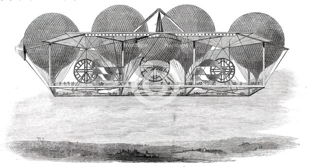 M. Petin's "System of Aerial Navigation", 1850. Creator: Unknown.