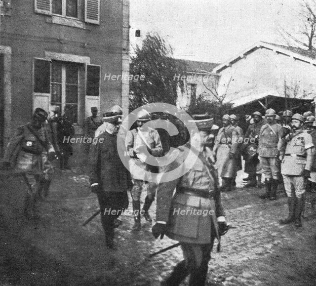 'M. Poincare a Verdun; avant la remise des decorations', 1916. Creator: Unknown.