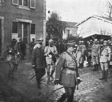 M. Poincare a Verdun; avant la remise des decorations 1916. Creator: Unknown