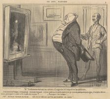 M. Prudhomme visitant les ateliers à l'approche de l'exposition de peinture, c1855. Creator: Honore Daumier