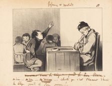 M'sieu...M'sieu...M'siiieu..., 1846. Creator: Honore Daumier