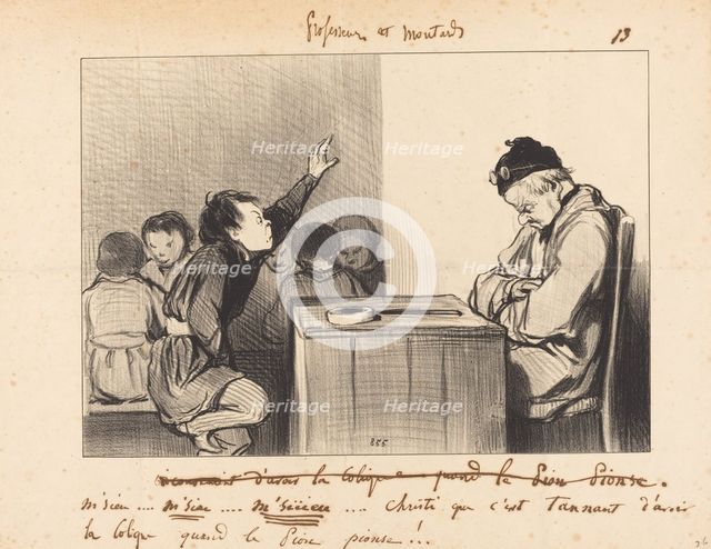 M'sieu...M'sieu...M'siiieu..., 1846.  Creator: Honore Daumier.