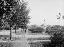 M Street with boys garden and officers club, National Cash Register [Company], Dayton, (1902?). Creator: William H. Jackson