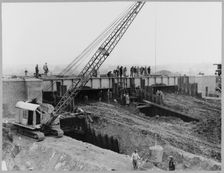 M1 Motorway, Structure 112 Railway Bridge, Barby, Daventry, Northamptonshire, 20/03/1959. Creator: John Laing plc