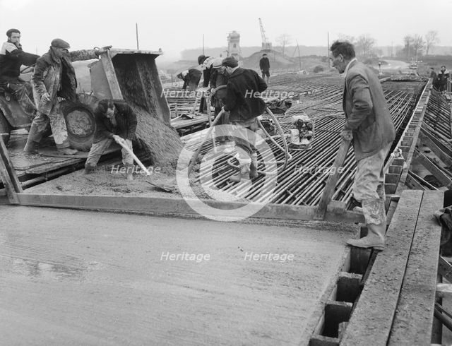 M1 Motorway, Structure 63, Forest Road, Hanslope, Milton Keynes, 24/03/1959. Creator: John Laing plc.