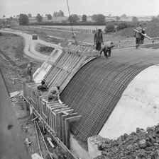 M1 Motorway, Structure 75, Milton Malsor, South Northamptonshire, Northamptonshire, 23/07/1958. Creator: John Laing plc
