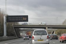 M27 Motorway Matrix overhead warning sign