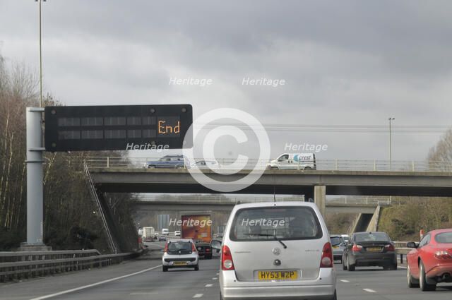M27 Motorway Matrix overhead warning sign