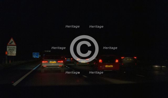M27 motorway during evening rush-hour 2018. Creator: Unknown.