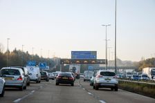 M27 motorway during morning rush-hour 2017. Creator: Unknown