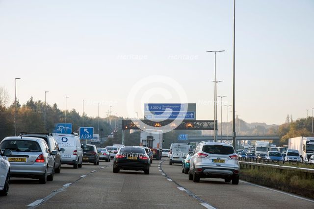 M27 motorway during morning rush-hour 2017. Creator: Unknown.