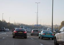M27 motorway during morning rush-hour 2017. Creator: Unknown