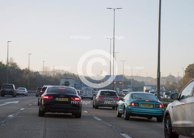 M27 motorway during morning rush-hour 2017. Creator: Unknown.