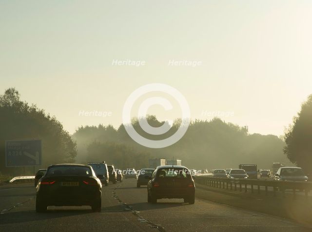 M27 motorway during morning rush-hour 2017. Creator: Unknown.
