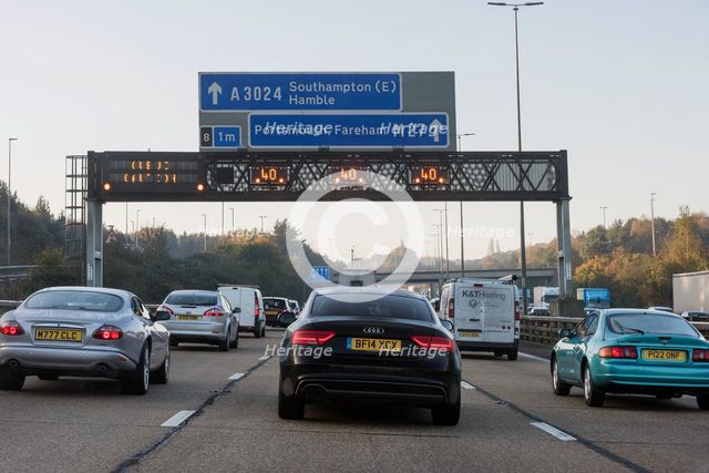 M27 motorway during morning rush-hour 2017. Creator: Unknown.