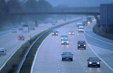 M27 Motorway in poor weather
