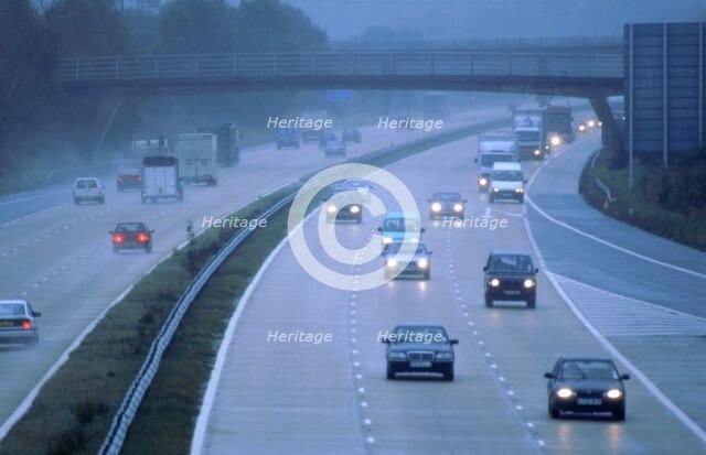 M27 Motorway in poor weather. Artist: Unknown.