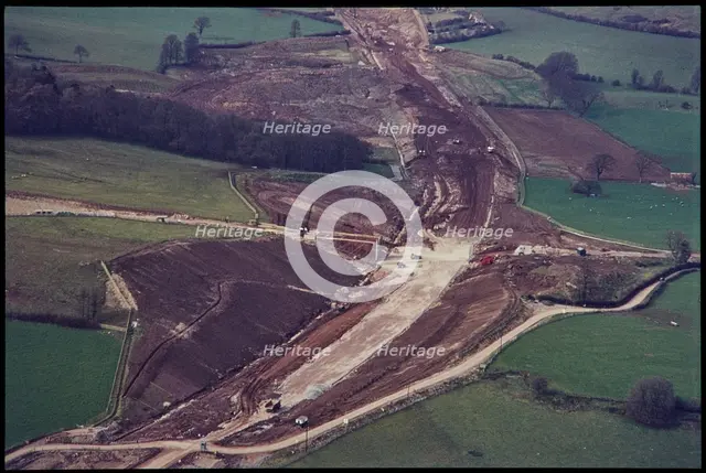 M5 motorway construction at Banwell Road, Christon, Somerset, 1971. Creator: Jim Hancock.