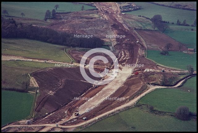 M5 motorway construction at Banwell Road, Christon, Somerset, 1971. Creator: Jim Hancock.