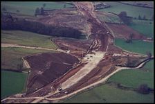 M5 motorway construction at Banwell Road, Christon, Somerset, 1971. Creator: Jim Hancock