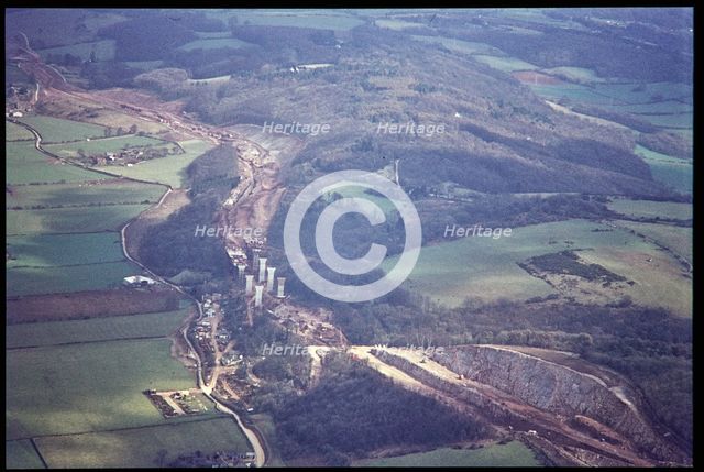 M5 motorway construction works, Tickenham Hill, Somerset, 1971. Creator: Jim Hancock.
