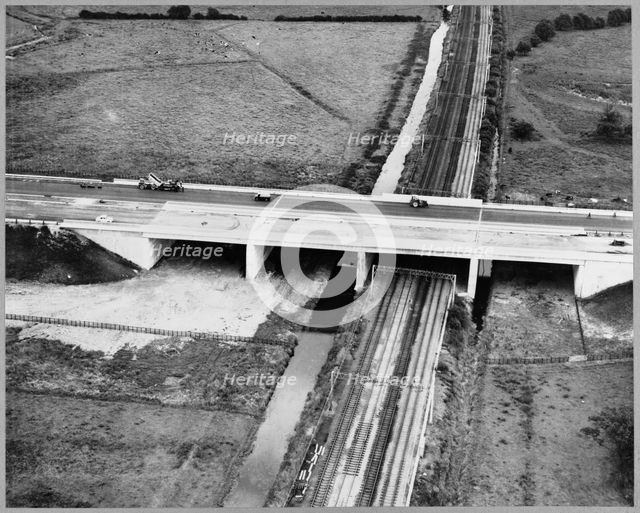 M6 Motorway, Cresswell Viaduct, M6, Cresswell, Stafford, Staffordshire, 07/1962. Creators: Aerofilms, Aero Pictorial Limited.