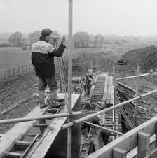 M6 Motorway, Acton Trussell and Bednall, South Staffordshire, Staffordshire, 06/03/1961. Creator: John Laing plc