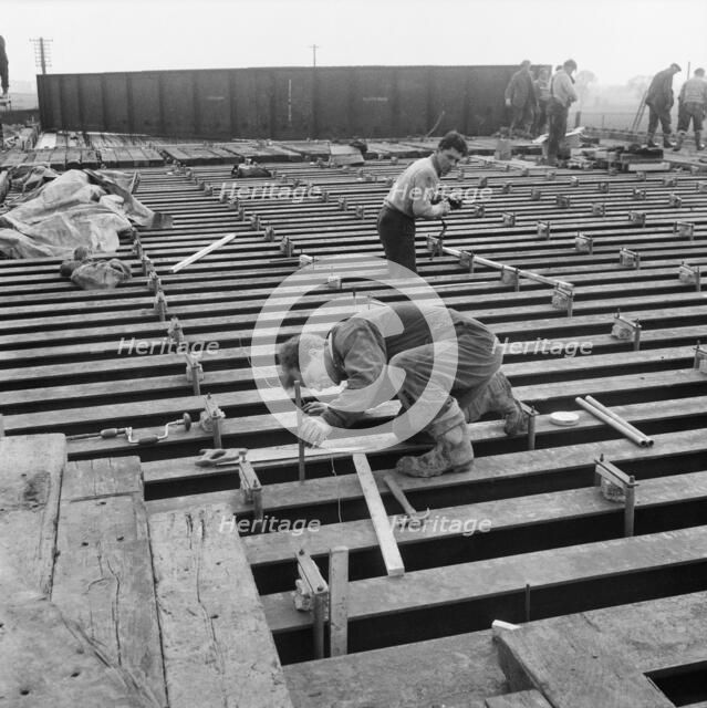M6 Motorway, Acton Trussell and Bednall, South Staffordshire, Staffordshire, 13/04/1961. Creator: John Laing plc.