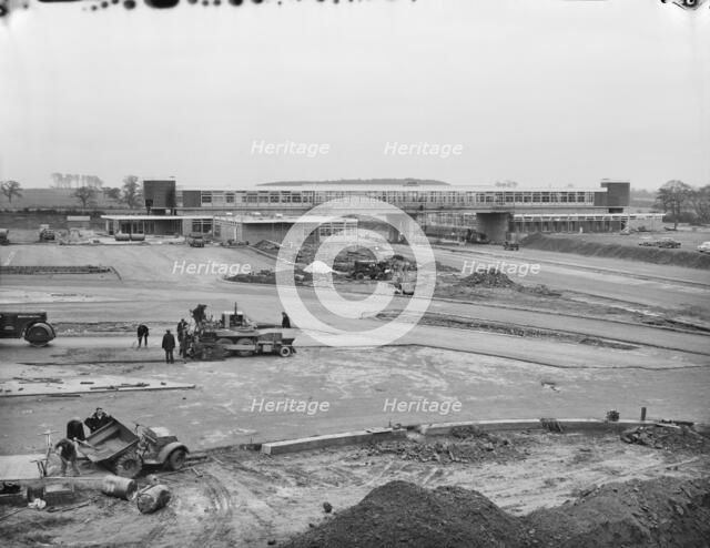 M6 Motorway, Keele Service Area, Keele, Newcastle-under-Lyme, Staffordshire, 28/11/1962. Creator: John Laing plc.