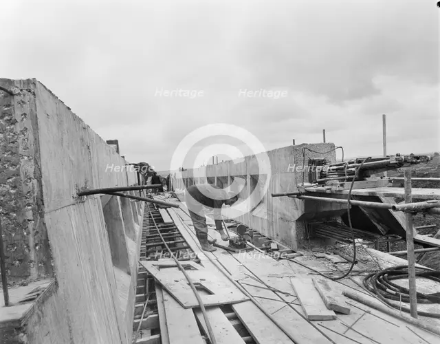 M6 Motorway, Hyde Lea, Stafford, Staffordshire, 18/07/1961. Creator: John Laing plc.