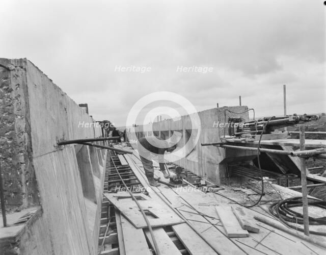 M6 Motorway, Hyde Lea, Stafford, Staffordshire, 18/07/1961. Creator: John Laing plc.