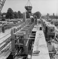 M6 Motorway, Hyde Lea, Stafford, Staffordshire, 19/07/1961. Creator: John Laing plc