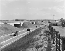 M6 Motorway, Junction 14, M6, Creswell, Stafford, Staffordshire, 13/06/1963. Creator: John Laing plc