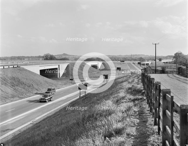 M6 Motorway, Junction 14, M6, Creswell, Stafford, Staffordshire, 13/06/1963. Creator: John Laing plc.