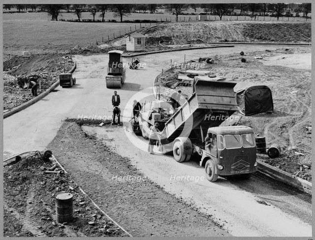 M6 Motorway, Junction 16, Audley Rural, Newcastle-under-Lyme, Staffordshire, 09/05/1963. Creator: John Laing plc.