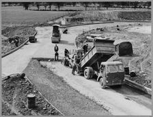 M6 Motorway, Junction 16, Audley Rural, Newcastle-under-Lyme, Staffordshire, 09/05/1963. Creator: John Laing plc