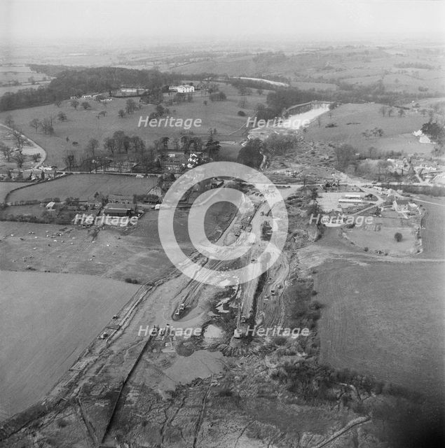 M6 Motorway, Madeley, Newcastle-under-Lyme, Staffordshire, 28/03/1961. Creator: John Laing plc.