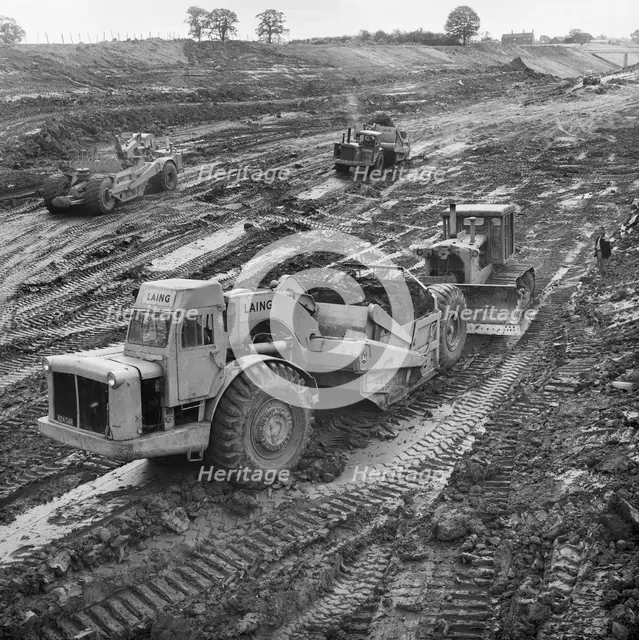 M6 Motorway, Newcastle-under-Lyme, Staffordshire, 20/08/1962. Creator: John Laing plc.
