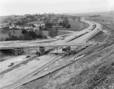 M6 Motorway, Swynnerton, Stafford, Staffordshire, 28/11/1962. Creator: John Laing plc